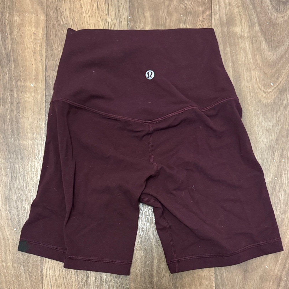 lululemon athletica Deep Red Bike Shorts
